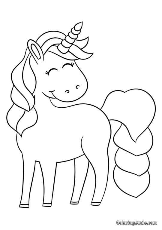 Licorne adorable - Page de Coloriage