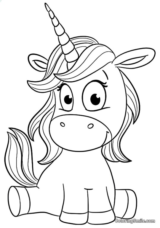 Licorne sur une corde raide - Page de Coloriage