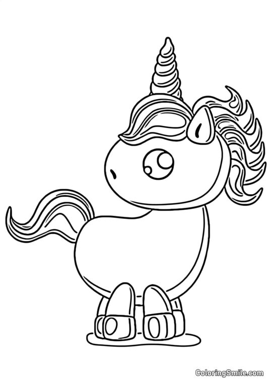 Bébé licorne - Page de Coloriage