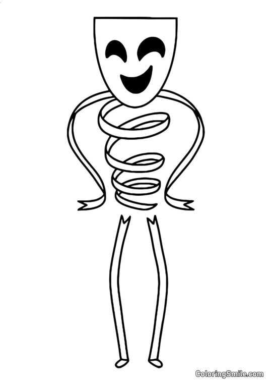 Gangl en Masque Comique - Page de Coloriage