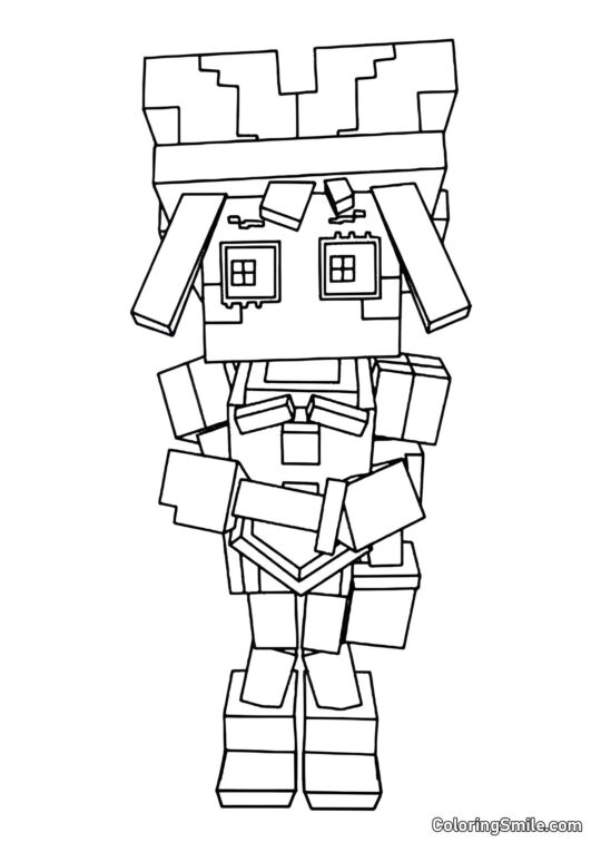 Pomni en Style Maynkraft - Page de Coloriage