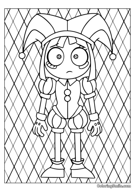 Pomni sur le Fond de Rombo - Page de Coloriage