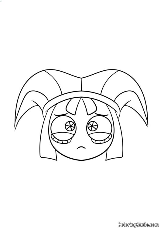Portrait de Pomni - Page de Coloriage