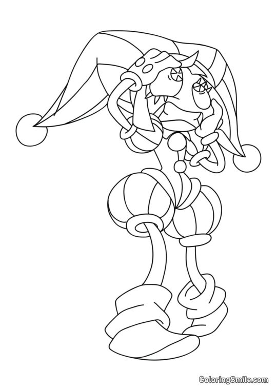 Pomni Étonnée - Page de Coloriage