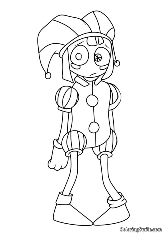 Pomni Éprouvée - Page de Coloriage