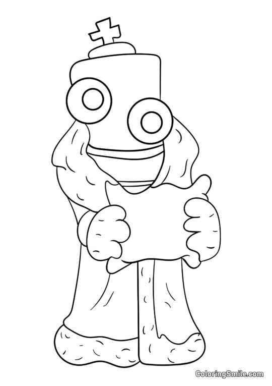 Corail avec un Oreiller - Page de Coloriage