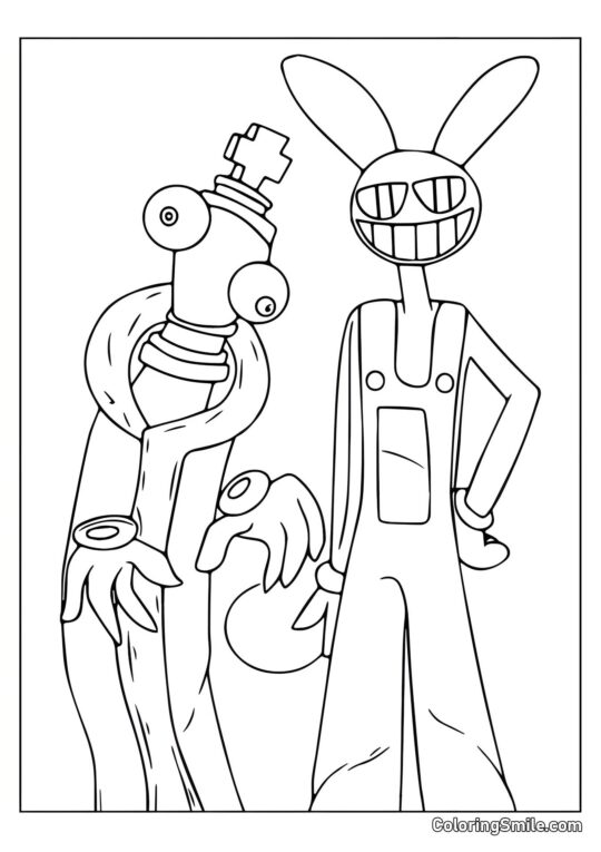 Corail et Jacks du Cercle Numérique - Page de Coloriage