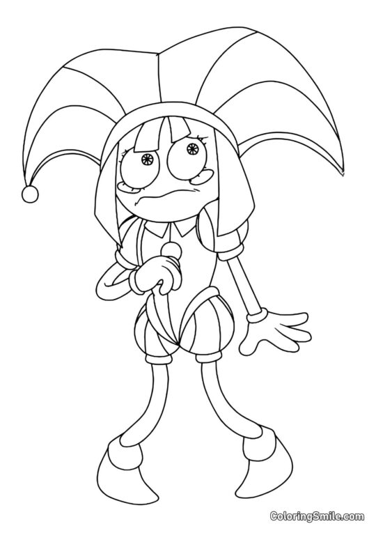 Pomni Incertaine - Page de Coloriage