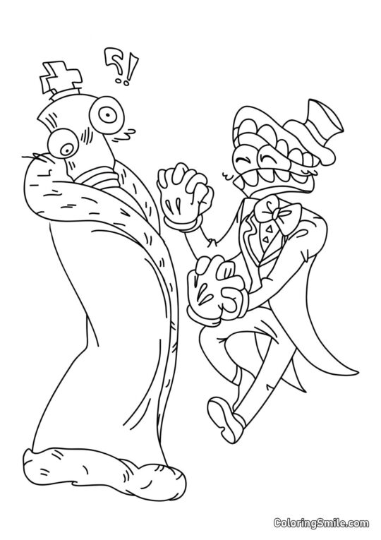 Corail et Keyn Dansent - Page de Coloriage