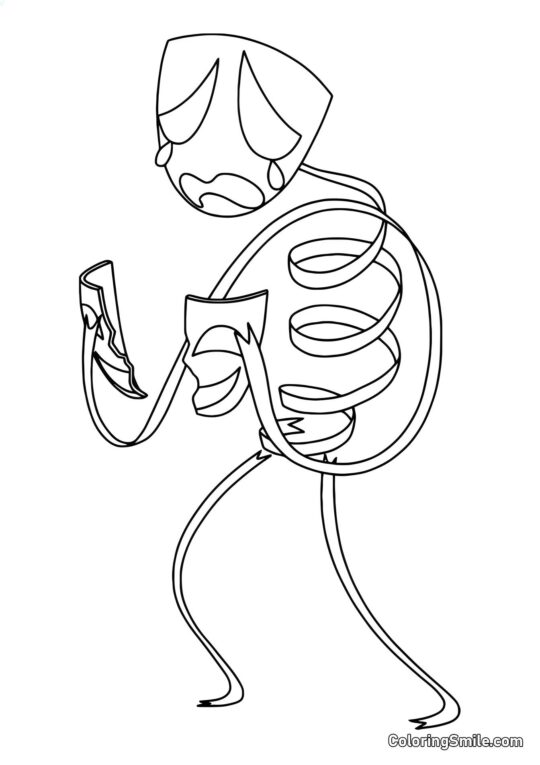 Gangl Pleure sur le Masque Claqué - Page de Coloriage
