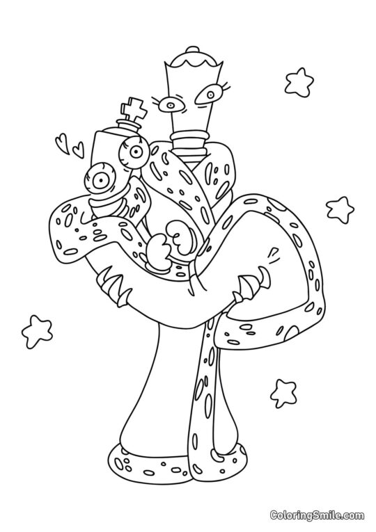 Corail dans les Bras de Quineer - Page de Coloriage