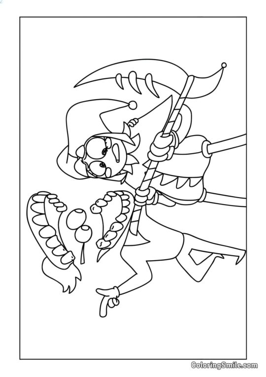 Keyn et Pomni avec un Chat - Page de Coloriage