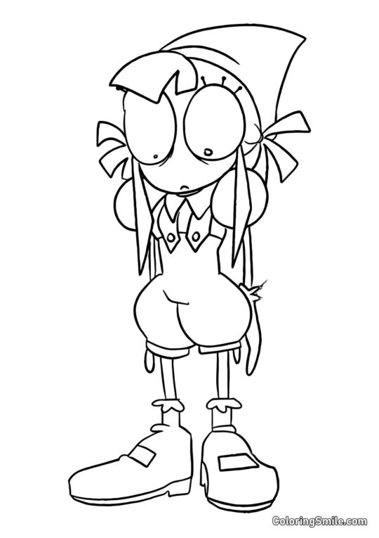 Pomni en Cape Rouge - Page de Coloriage