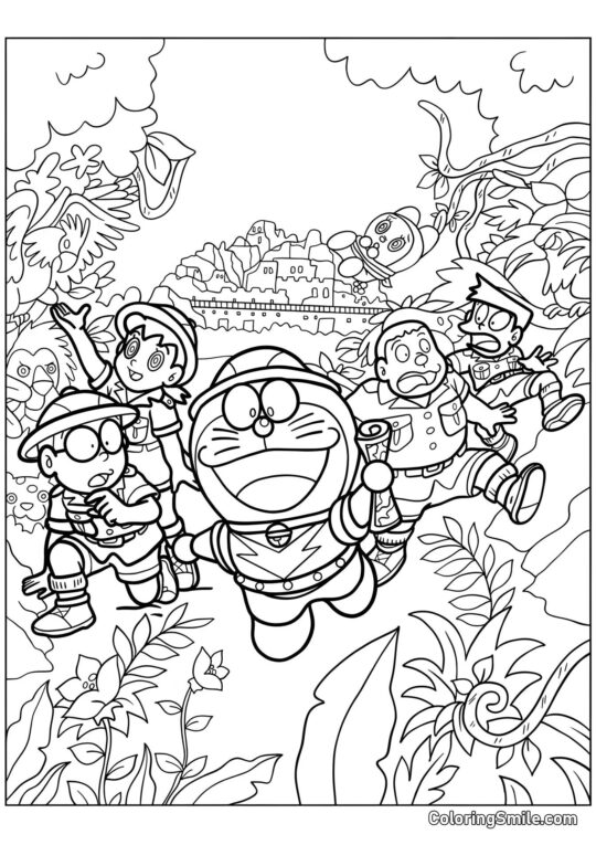 Doraemon et l’île des miracles Doraemon et l’île des miracles - Page de Coloriage