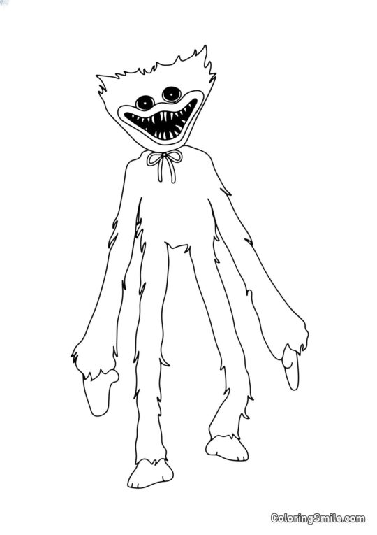 Monstre charmant Huggy Wuggy Monstre charmant Huggy Wuggy - Page de Coloriage