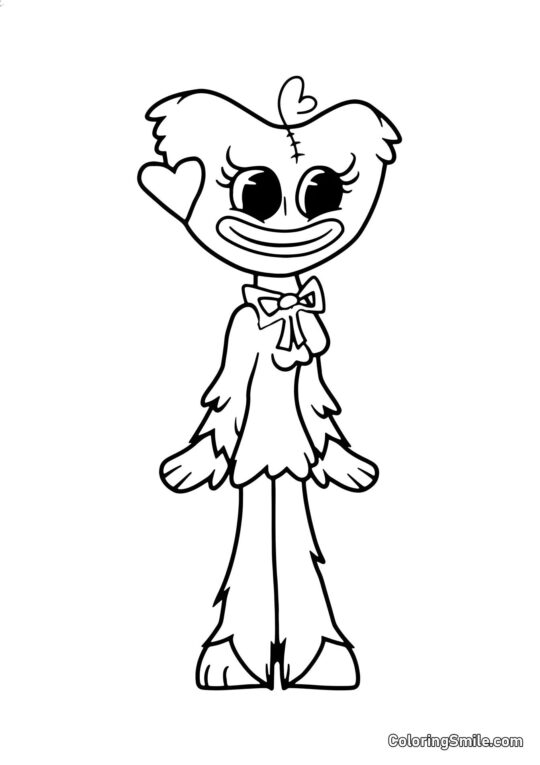 Mignonne monstre Kissy Missy Mignonne monstre Kissy Missy - Page de Coloriage