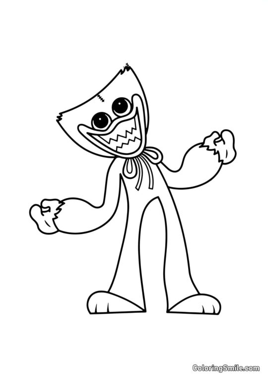 Huggy Wuggy monstre géant bleu Huggy Wuggy monstre géant bleu - Page de Coloriage