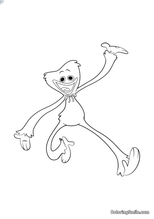 Huggy Wuggy courant vers Huggy Wuggy courant vers - Page de Coloriage
