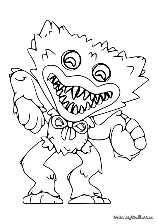 Huggy Wuggy joueur Huggy Wuggy joueur - Page de Coloriage