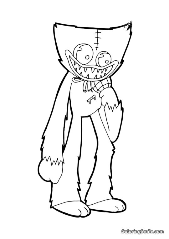 Huggy Wuggy avec un microphone Huggy Wuggy avec un microphone - Page de Coloriage
