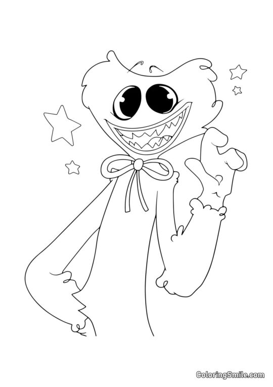 Monstre heureux Huggy Wuggy Monstre heureux Huggy Wuggy - Page de Coloriage