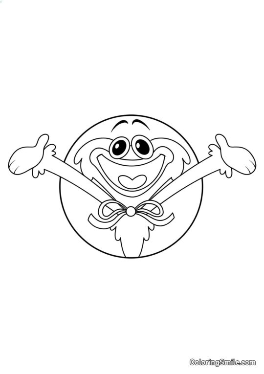 Huggy Wuggy les bras ouverts Huggy Wuggy les bras ouverts - Page de Coloriage