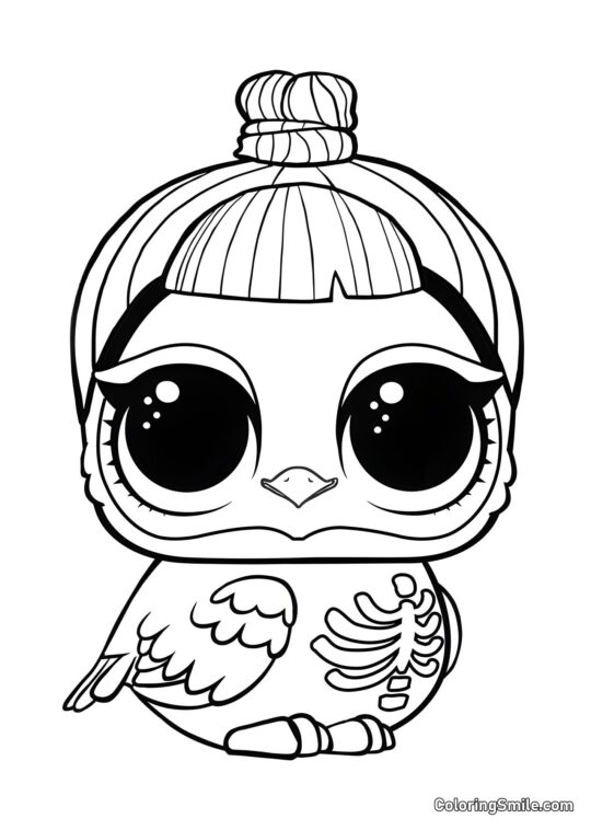 LOL animal de compagnie hibou Minuit - Page de Coloriage