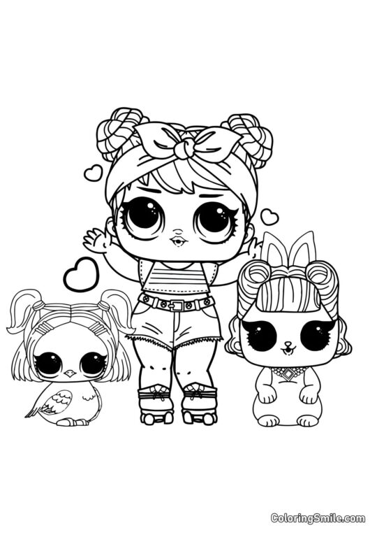 LOL poupées animales de compagnie - Page de Coloriage