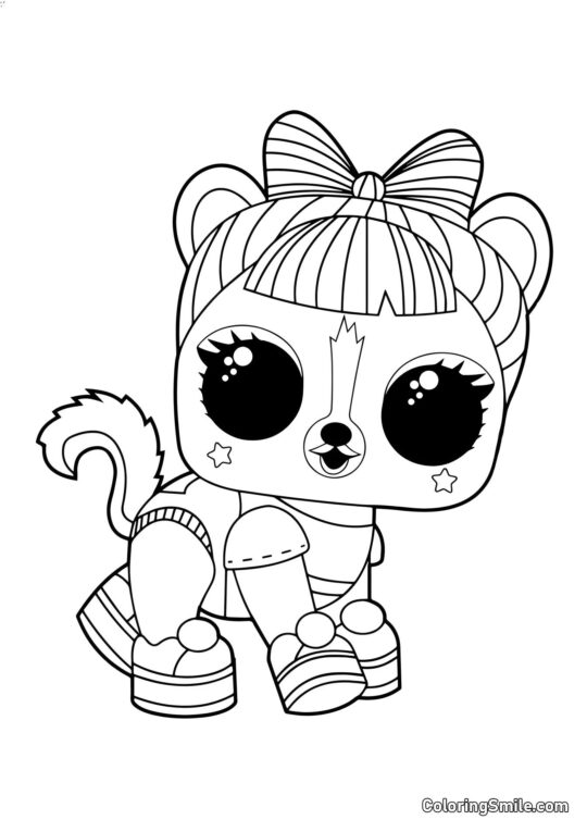 LOL animaux de compagnie Skunss Ra-ra - Page de Coloriage