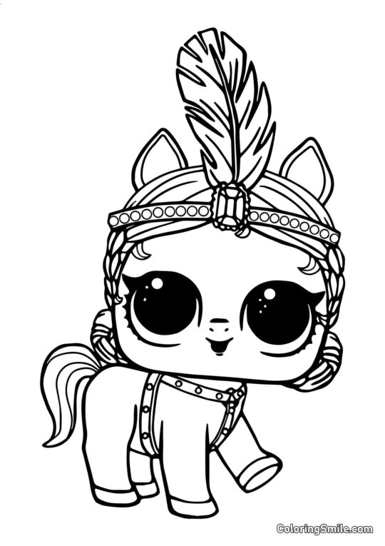 LOL animal de compagnie poney Danseur - Page de Coloriage