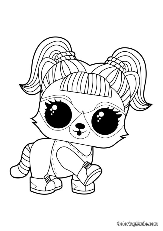 LOL animal de compagnie raton laveur Bandit - Page de Coloriage