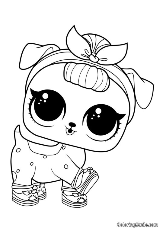 LOL animal de compagnie chiot Bee-bee - Page de Coloriage