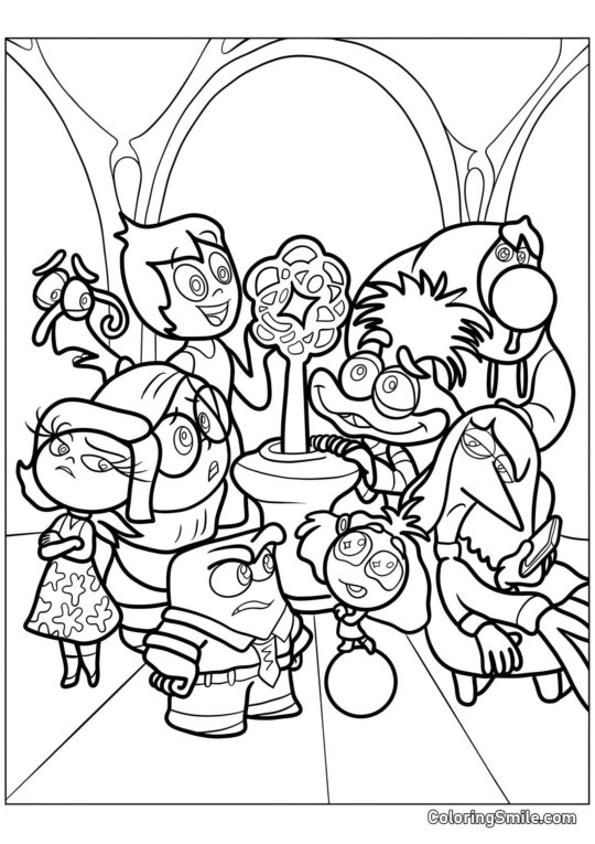 Émotions de Riley à côté de la conscience de soi Émotions de Riley à côté de la conscience de soi - Page de Coloriage