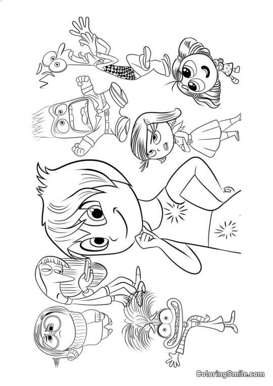 Émotions de Riley de Vice-Versa 2 Émotions de Riley de Vice-Versa 2 - Page de Coloriage