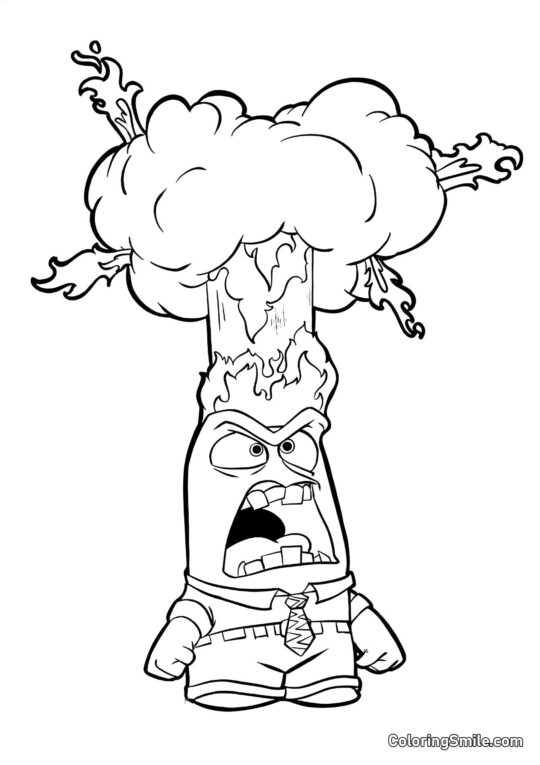 Émotion Explosive Colère Émotion Explosive Colère - Page de Coloriage