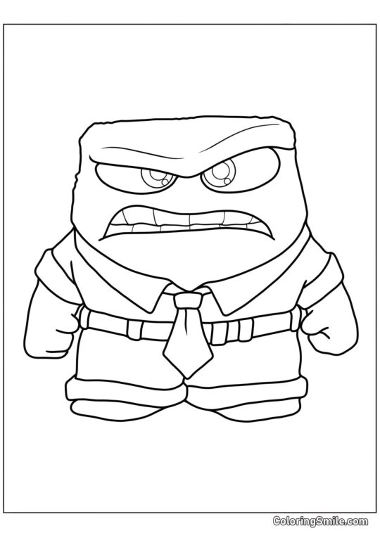 Émotion Colère avec sourcils froncés Émotion Colère avec sourcils froncés - Page de Coloriage