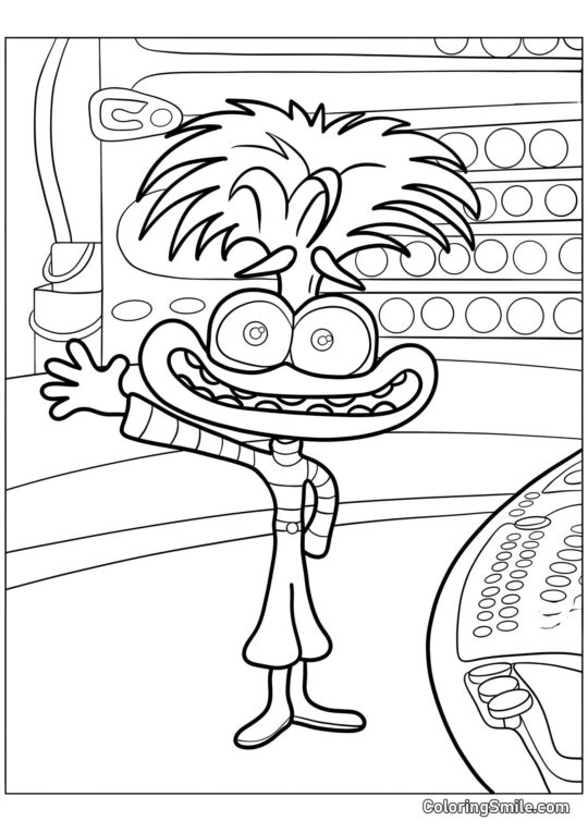 Anxiété près du tableau de contrôle des émotions Anxiété près du tableau de contrôle des émotions - Page de Coloriage