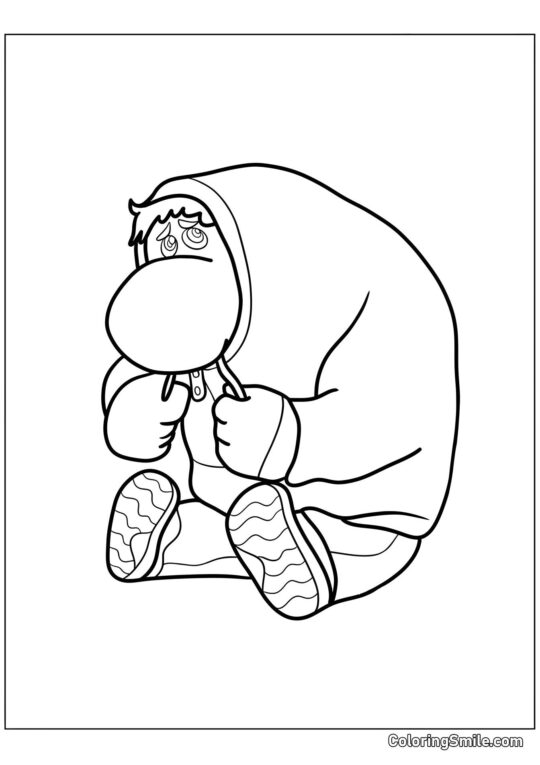 Émotion Honte assise Émotion Honte assise - Page de Coloriage