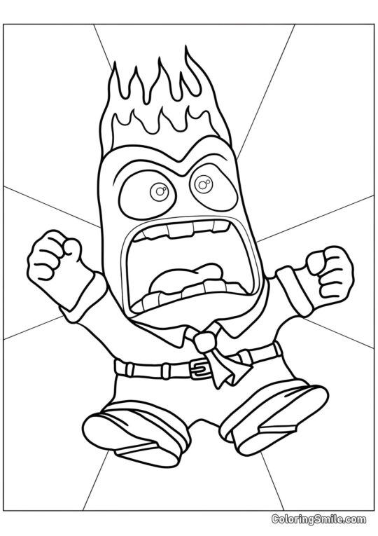 Émotion Colère en rage Émotion Colère en rage - Page de Coloriage