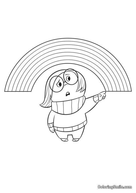 Tristesse et arc-en-ciel Tristesse et arc-en-ciel - Page de Coloriage