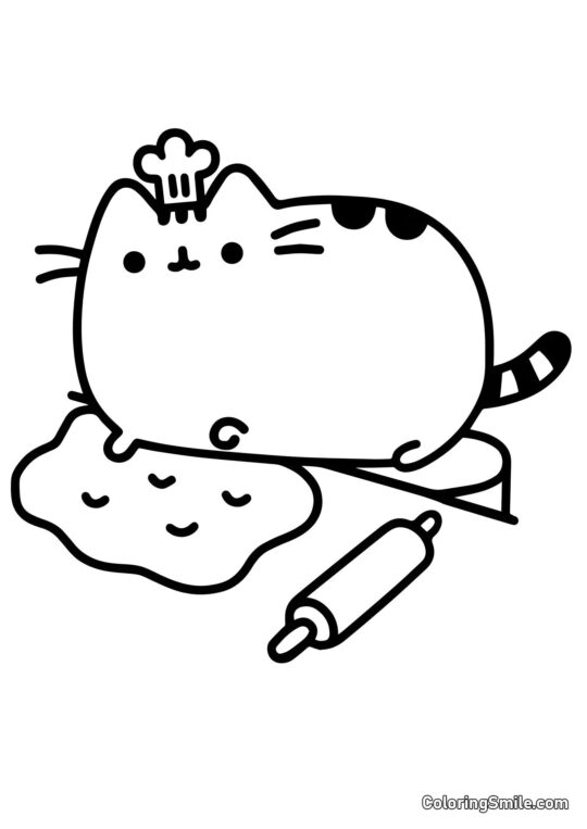Pusheen chef Pusheen chef - Page de Coloriage