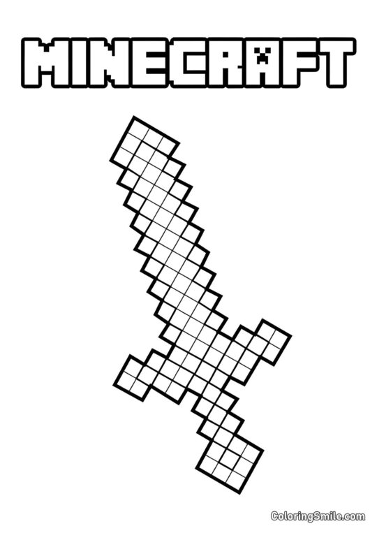 Épée de Minecraft - Page de Coloriage
