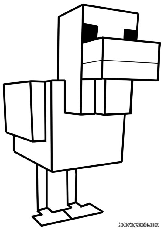 Poulet de Minecraft - Page de Coloriage