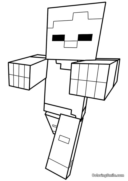 Zombie de Minecraft - Page de Coloriage