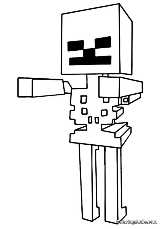 Squelette de Minecraft - Page de Coloriage