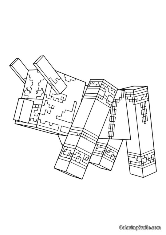 Ravageur de Minecraft - Page de Coloriage