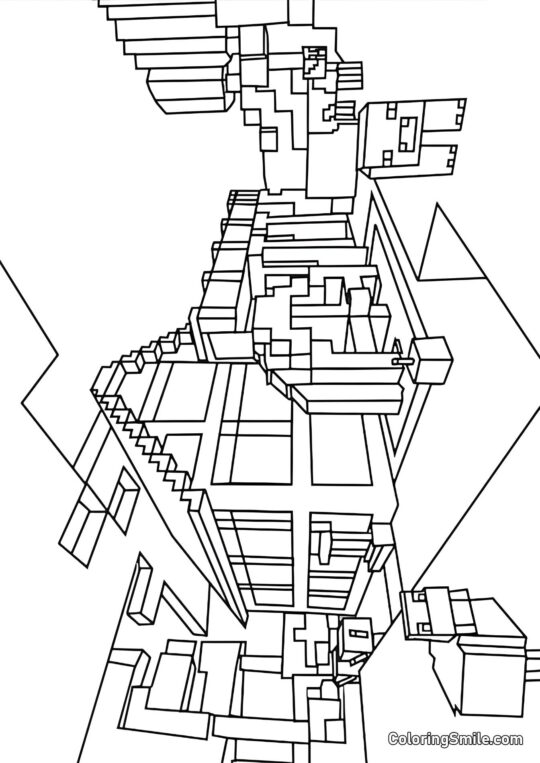 Maison de Minecraft - Page de Coloriage