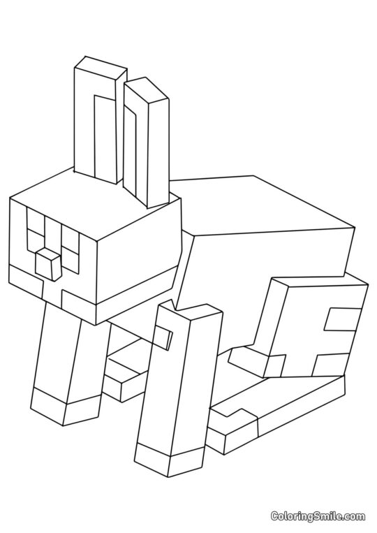 Lapin de Minecraft - Page de Coloriage