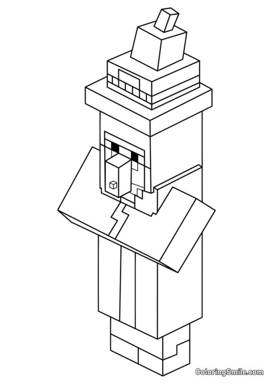 Sorcière de Minecraft - Page de Coloriage
