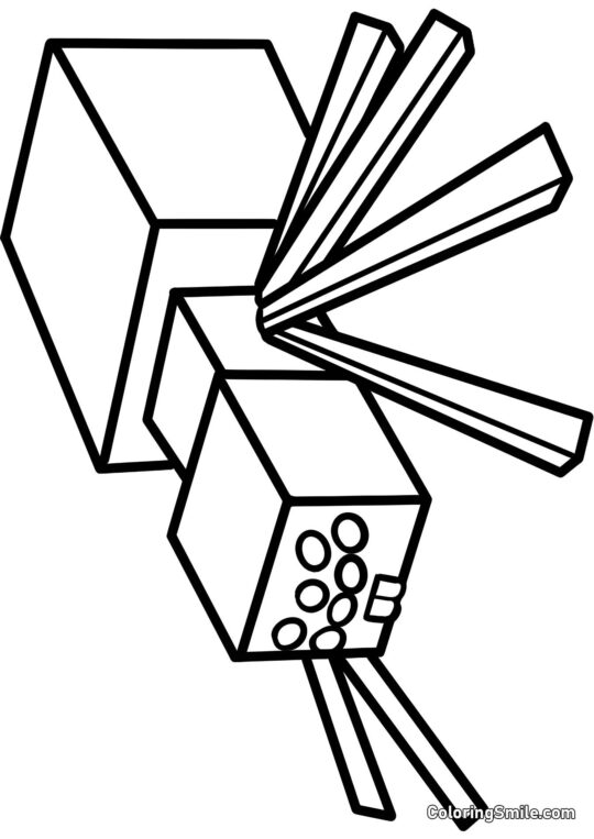 Araignée de Minecraft - Page de Coloriage